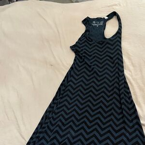 Threads 4 Thought Navy and Black Chevron Tank Dress
